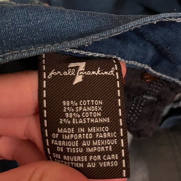 7 For All Mankind The Skinny Crop & Roll Jeans - Picture 9 of 11